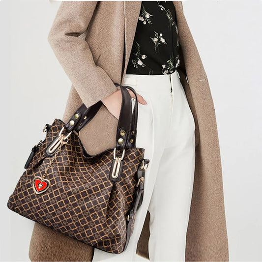Women's Top Handle Bag Vintage Leather Shoulder Crossbody Tote