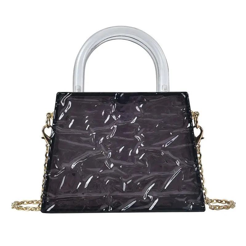 Small Transparent Top Handle Bag for Women