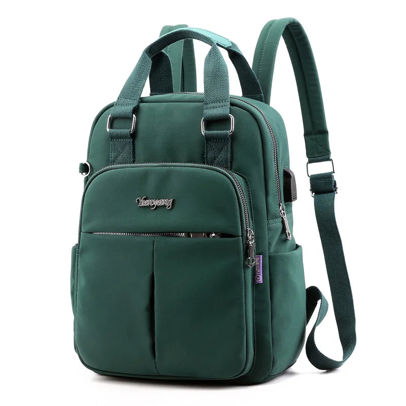 USB Charging Women Backpack Large Capacity Casual Travel Rucksack 14 inch Laptop