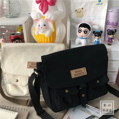 Canvas Diagonal Crossbody Bag Women Shoulder Bag Schoolbag