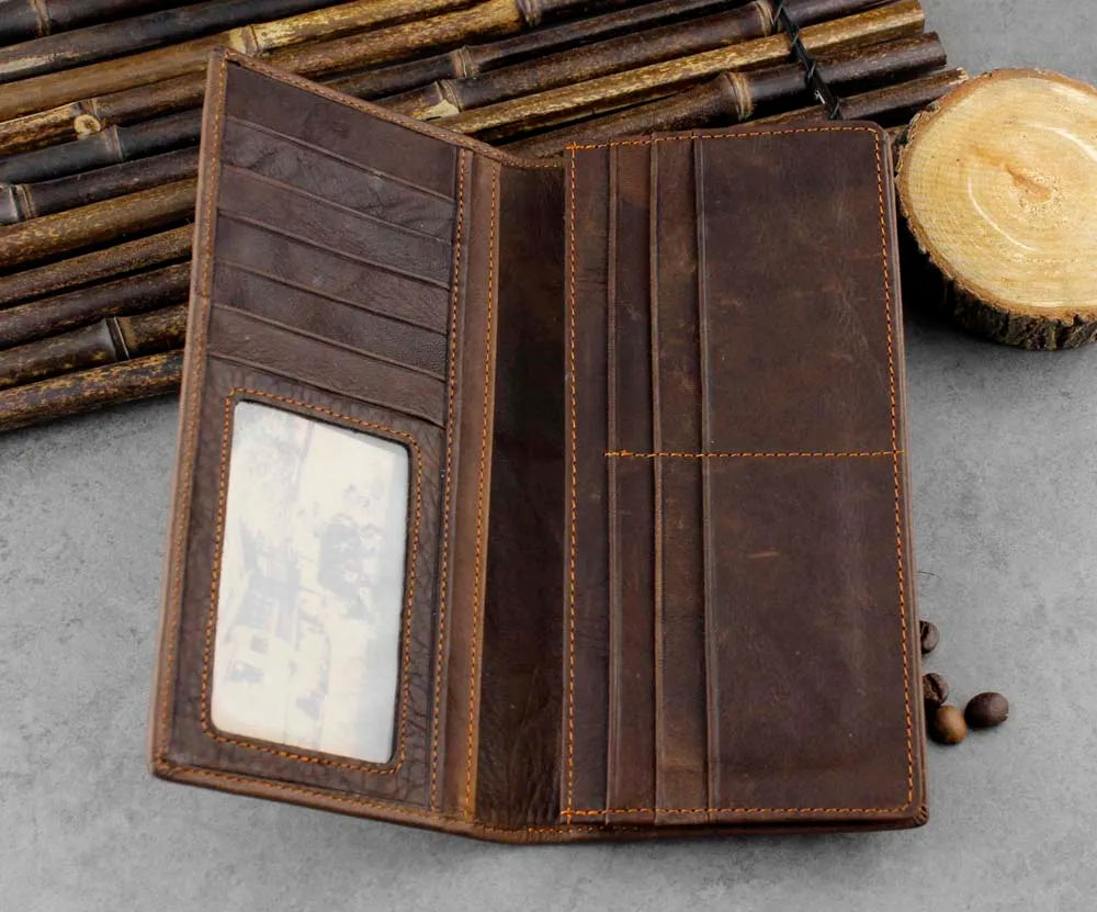 Top Crocodile Style Men Wallets Male Purse Brown