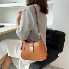 Half Moon Crossbody Bag PU Leather Shoulder Sac A Main Bolso