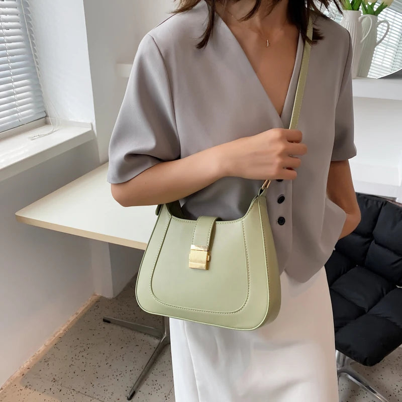 Half Moon Crossbody Bag PU Leather Shoulder Sac A Main Bolso