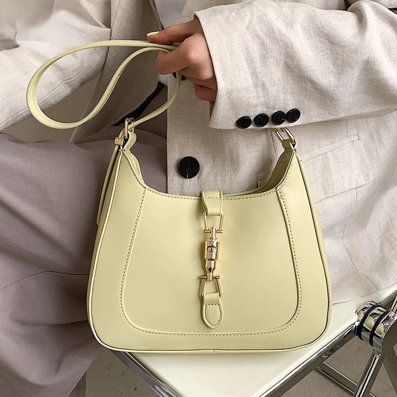 Women's Leather Crossbody Bag Underarm Sac A Main