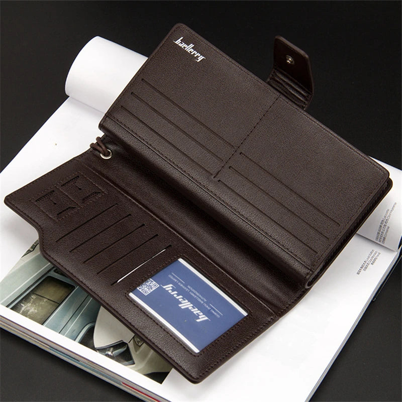 PU Leather Long Wallet Multifunction Purse Clutch Zipper Around Wallets