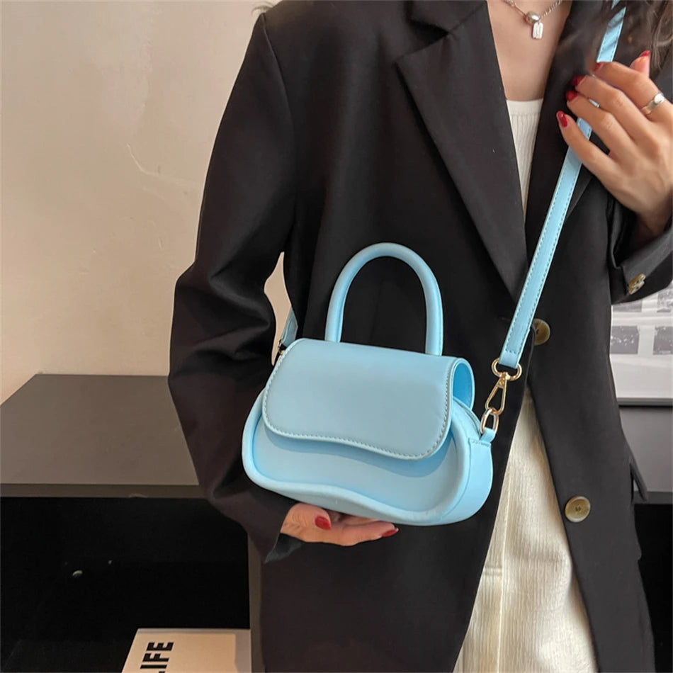 Small Square Bag for Women Macaron Purses Shoulder Crossbody Tote