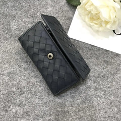 Real Lambskin 6 Keys Holder Cash Clip Button Wallet