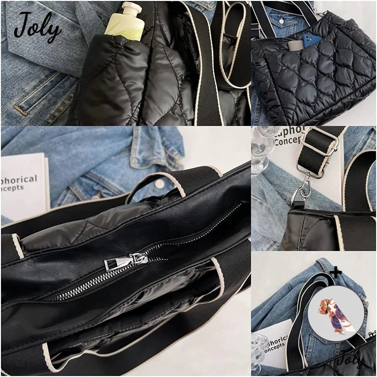 Quilted Top-handle Bag Women Handbag With Zipper
