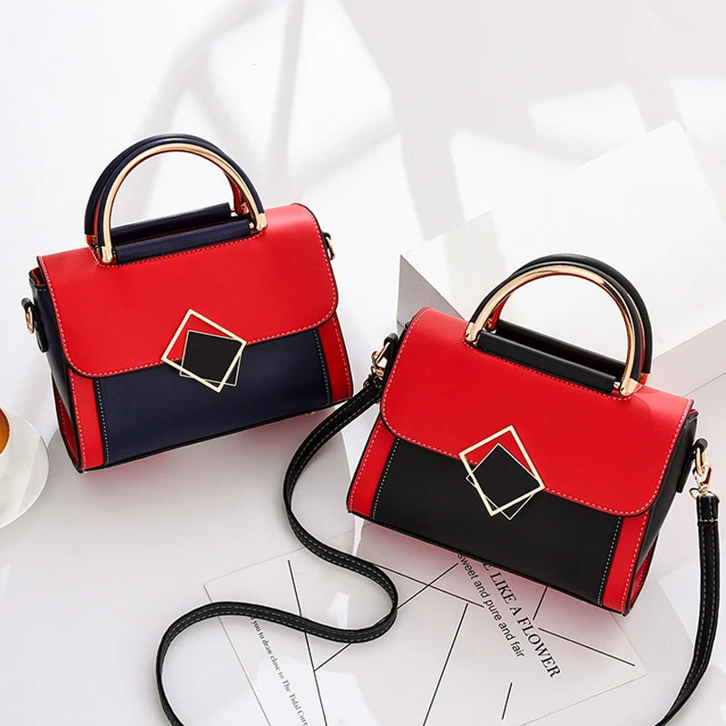 Small Hand Bag Casual Ladies Patchwork Top-handle Bag