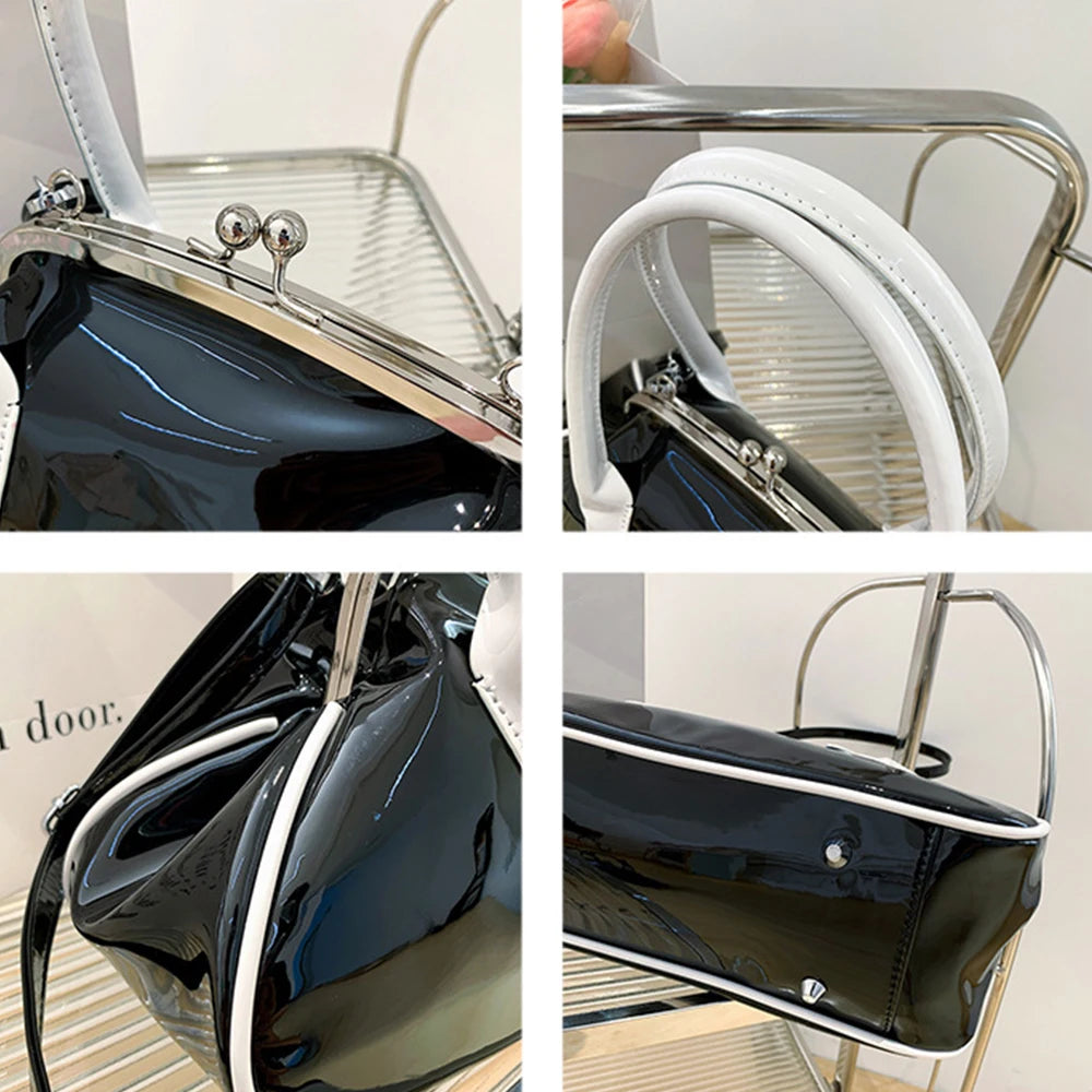 Patent Leather Shell Bag Shoulder Bag Soft Crossbody Bags for Women