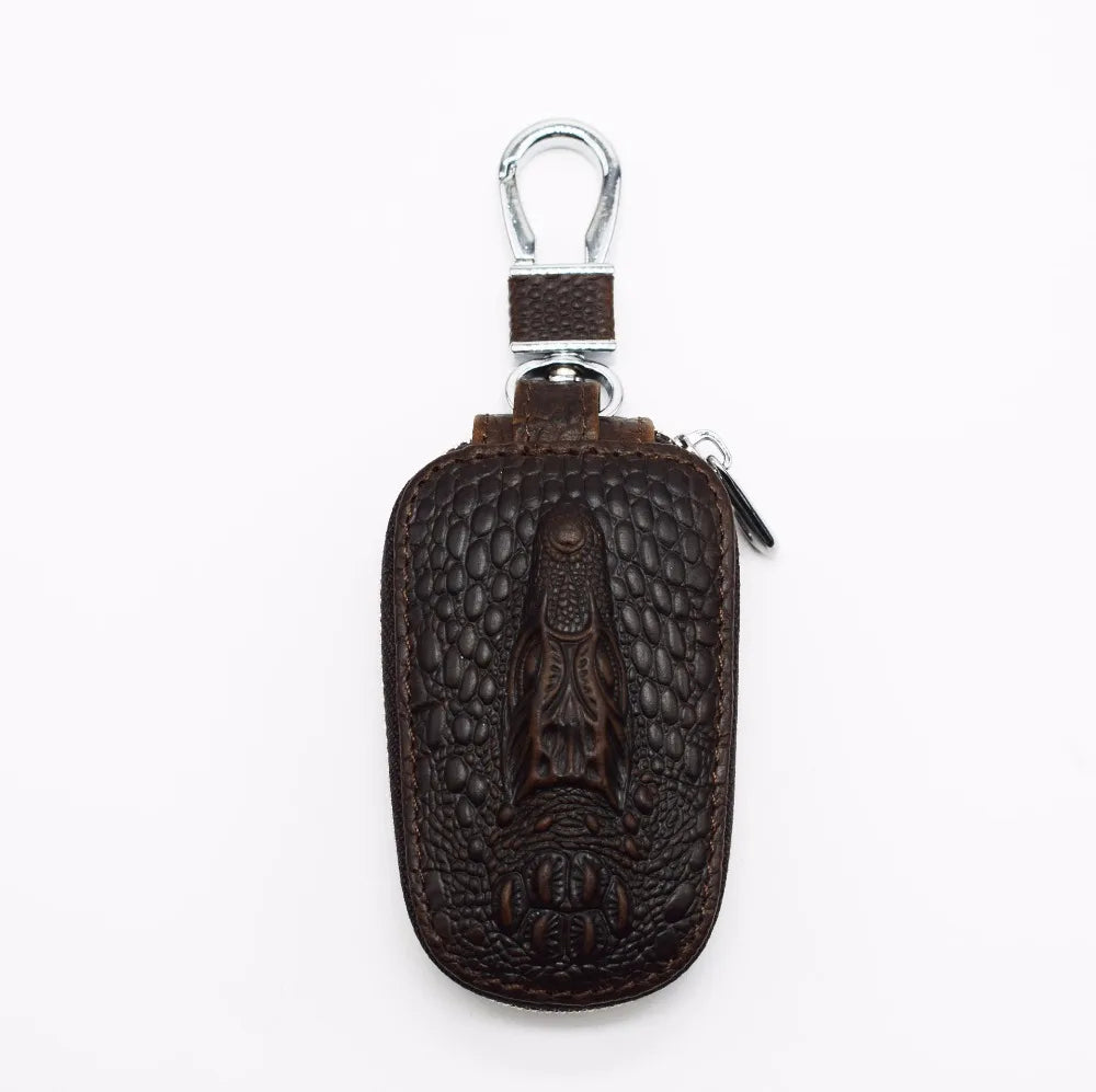 Leather Car Key Holder Female Keys Wallet for Men Cover