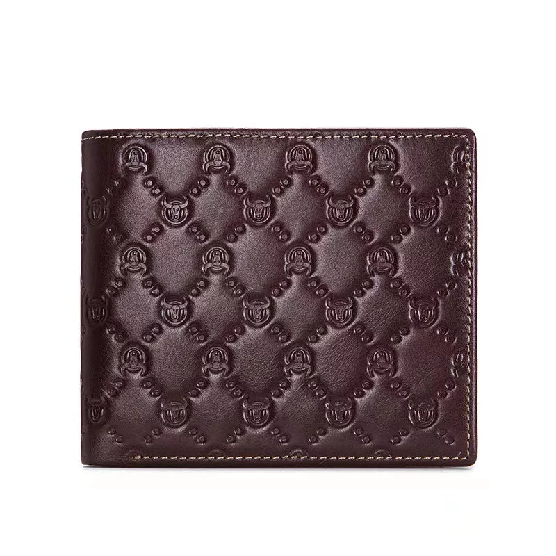 TopFight 100% Leather Men Wallets Wallet Men Clip Cowhide Wallet