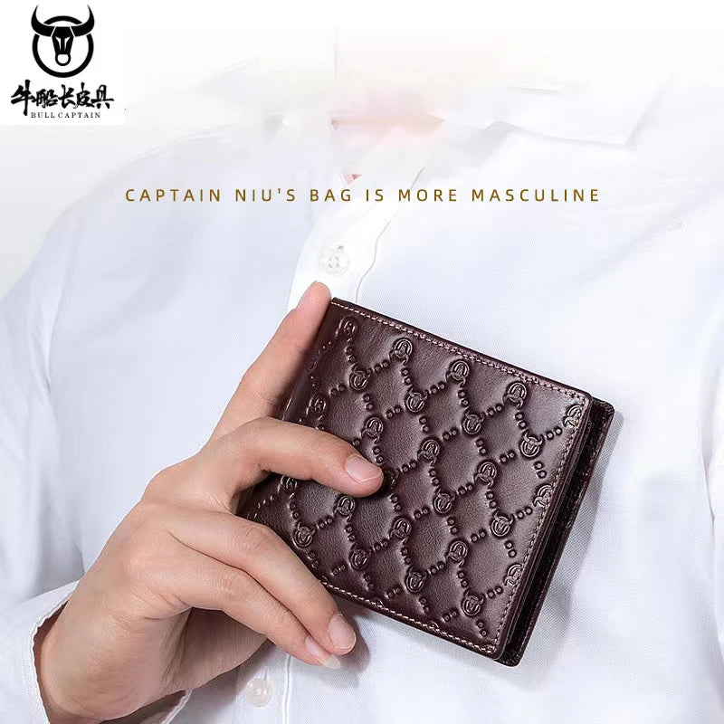 TopFight 100% Leather Men Wallets Wallet Men Clip Cowhide Wallet