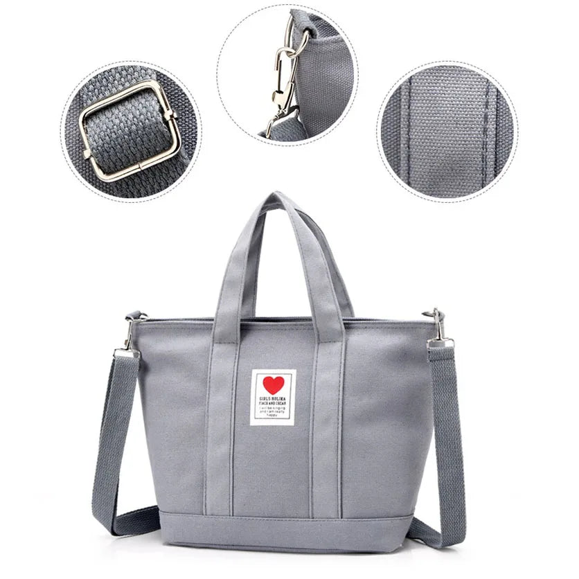 Women Corduroy Shoulder Bag Small Cotton Canvas Handbag