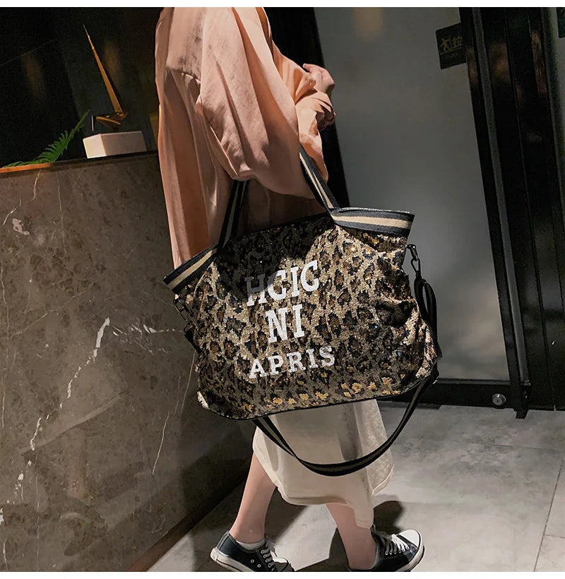 Leopard Shoulder Bag Casual Totes Women Messenger Handbags