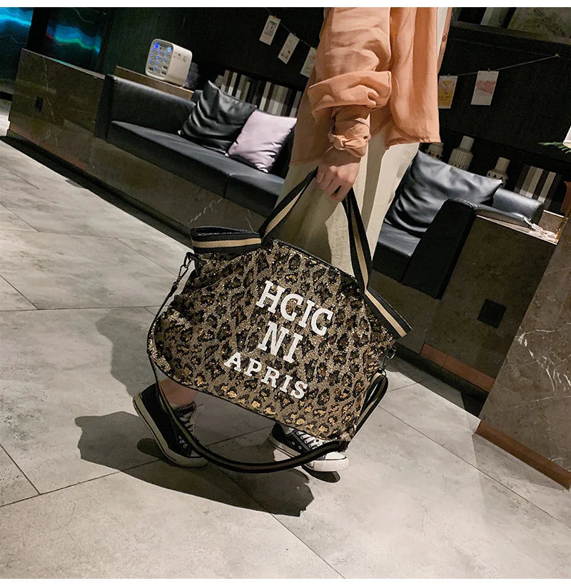 Leopard Shoulder Bag Casual Totes Women Messenger Handbags