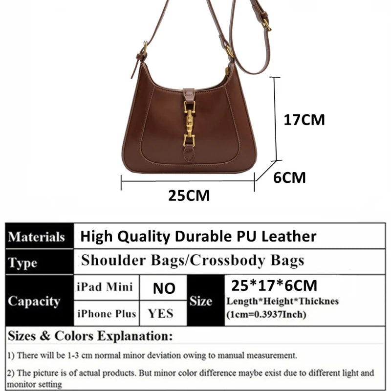 Retro PU Leather Shoulder Bag for Women Handbag