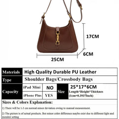 Retro PU Leather Shoulder Bag for Women Handbag