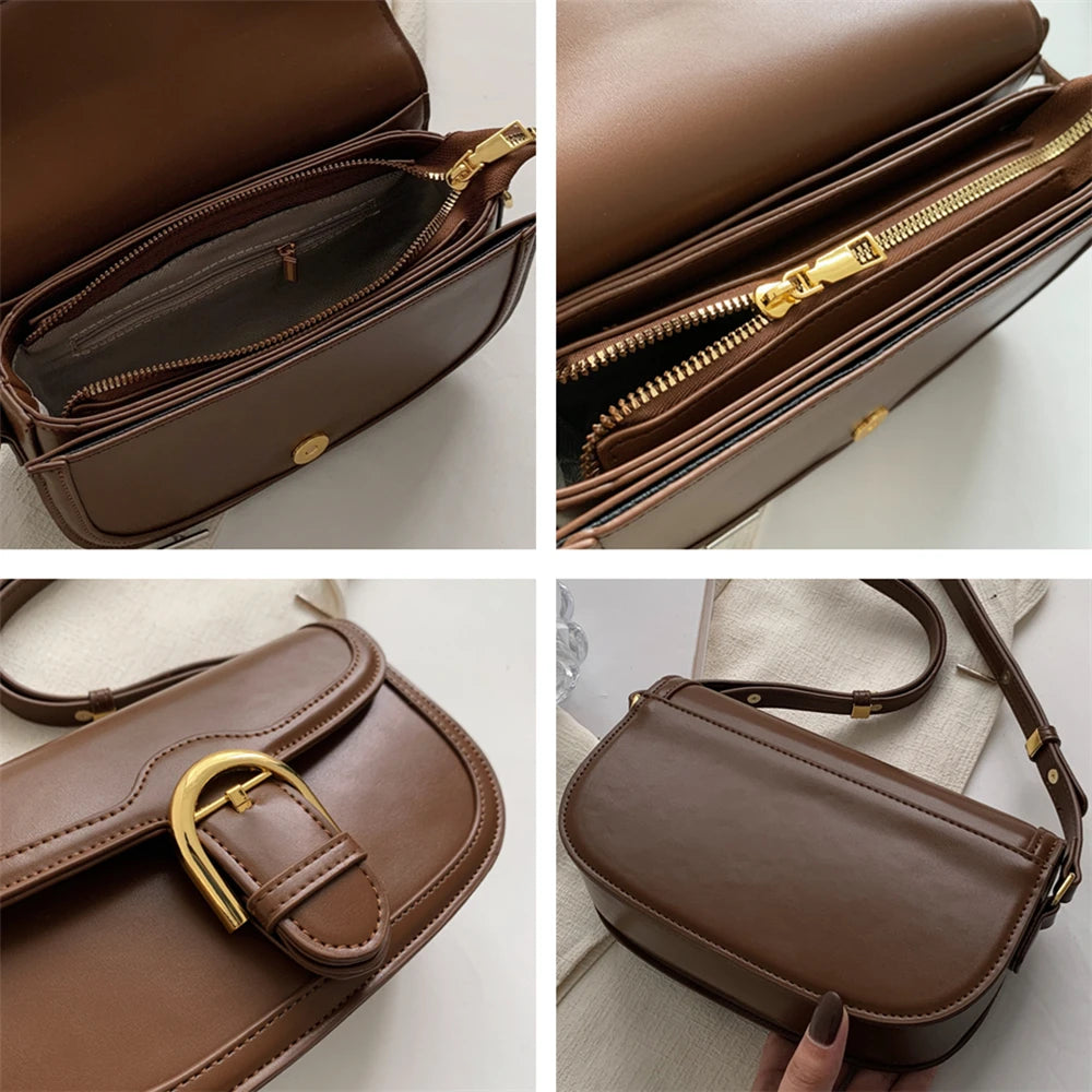 Semicircle Saddle Small Shoulder Bags For Women Crossbody Bag