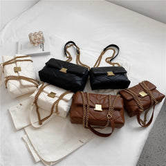 Trendy Chain Crossbody Bag Large Capacity Flap Handbag