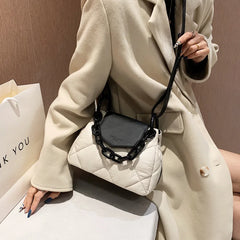 Winter Shoulder Bag Quilted Handbag Chain Crossbody