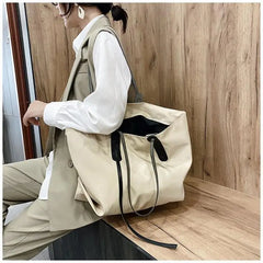 Casual Nylon Tote Bag with Zipper Closure