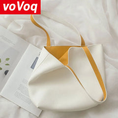Soft Leather Double-Sided Tote Bag for Women