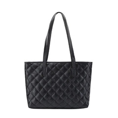 Women's Solid Pu Leather Shoulder Bag High Capacity Handbag