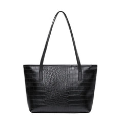 Women's Solid Pu Leather Shoulder Bag High Capacity Handbag