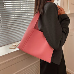 French Style Leather Tote Bag for Women