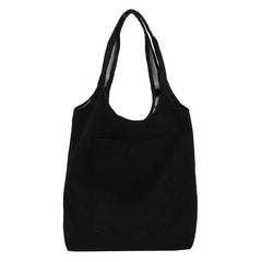 Corduroy Tote Bag Large Capacity Travel Shoulder Handbag