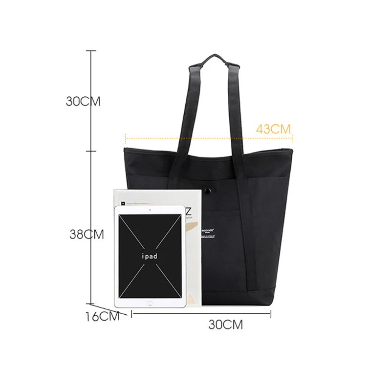 Large Capacity Reversible Tote Bags Women Office Ladies Backpack