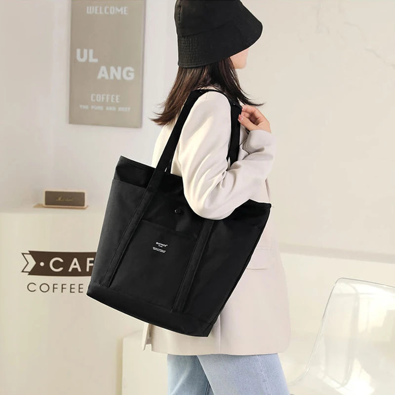 Large Capacity Reversible Tote Bags Women Office Ladies Backpack