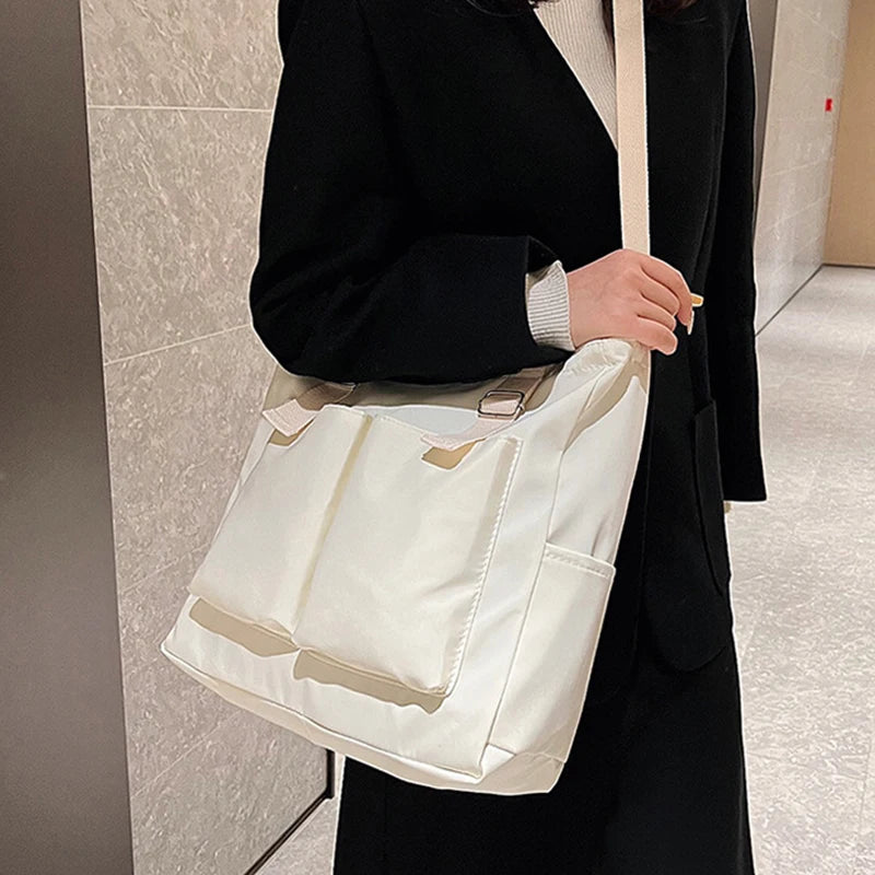 Large Capacity Canvas Tote Bag for Student