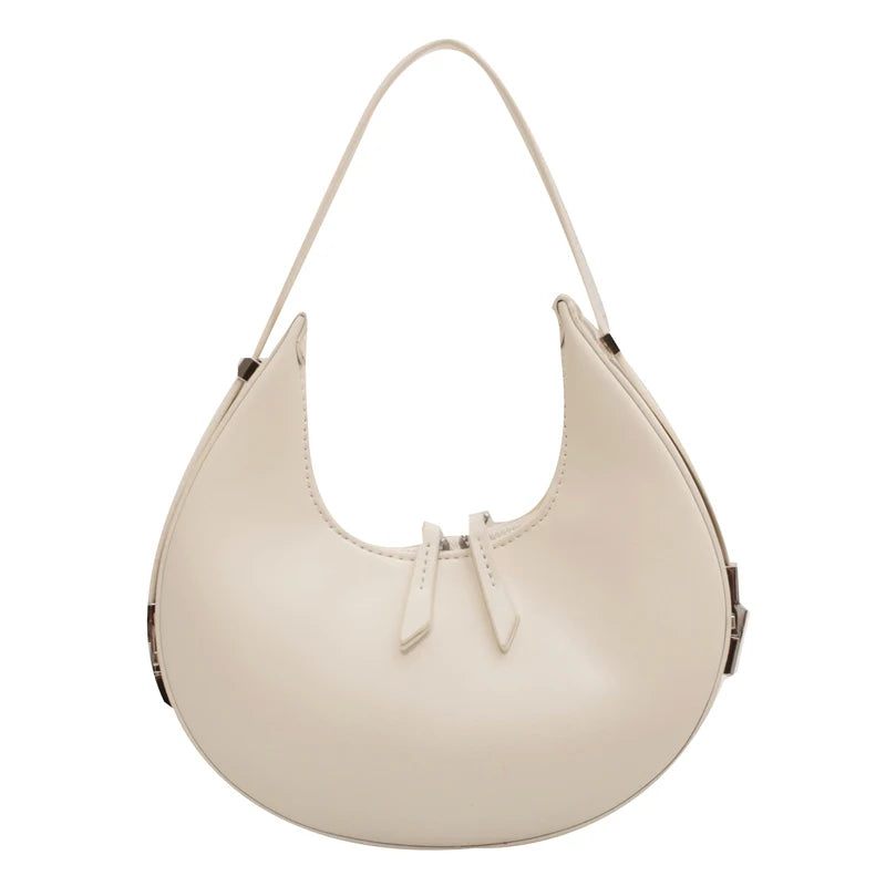 Summer Half Moon Handbag PU Leather Shoulder Bag