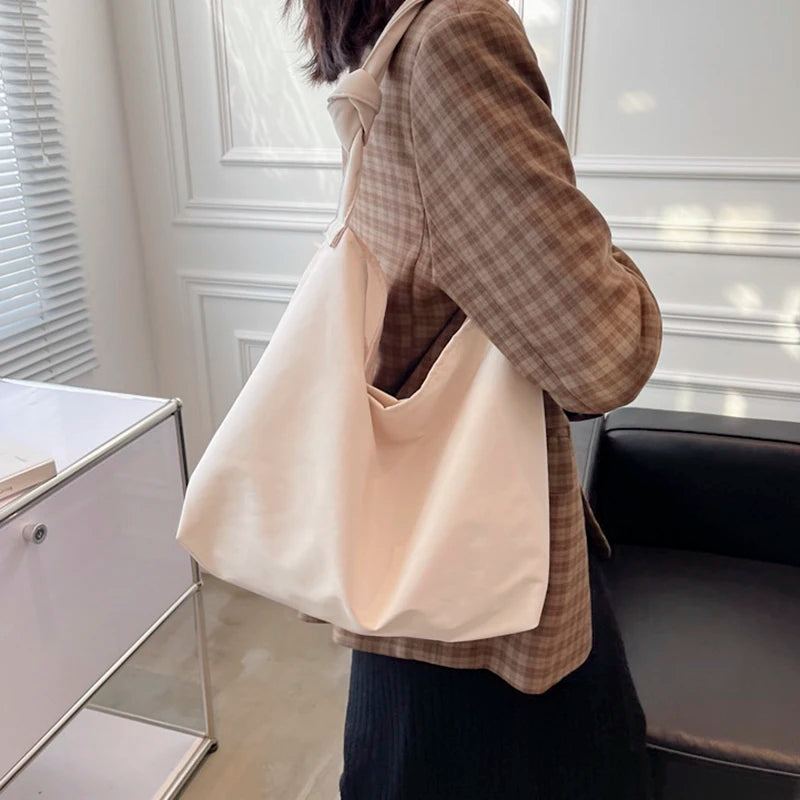 Nylon Travel Handbag Solid Soft Crossbody Casual Shoulder Bag