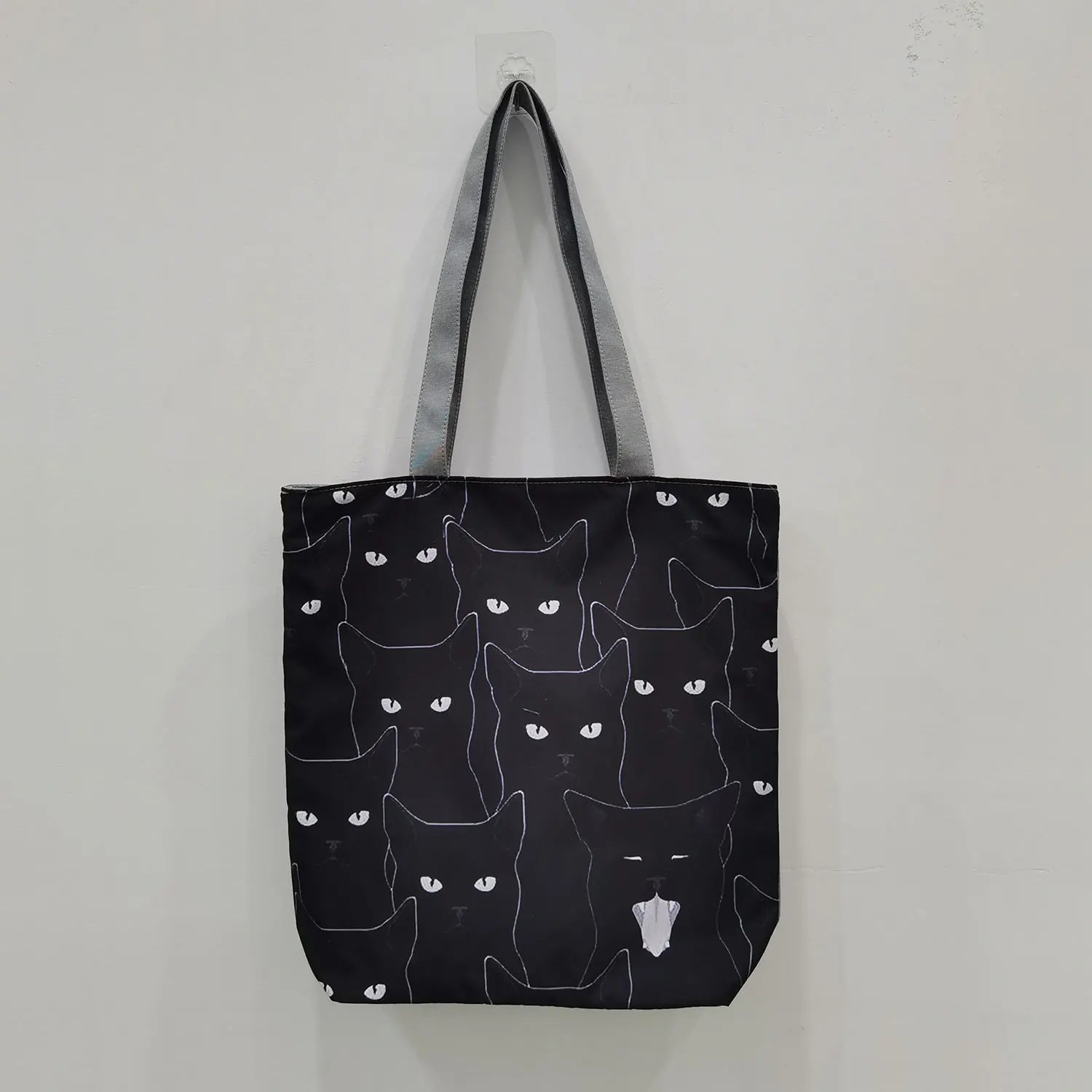 Cat Print Tote Shopper Shopping Bag - Reusable Shoulder Bags