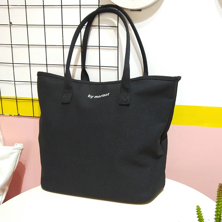 Canvas Shoulder Bag Large Capacity Student Handbag