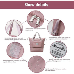 Large Capacity Foldable Duffle Handbags - Travel Bag Luggage Organizer