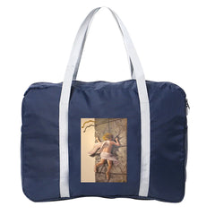 Foldable Duffle Bag Funny Print Men Carry-on Luggage Handbag