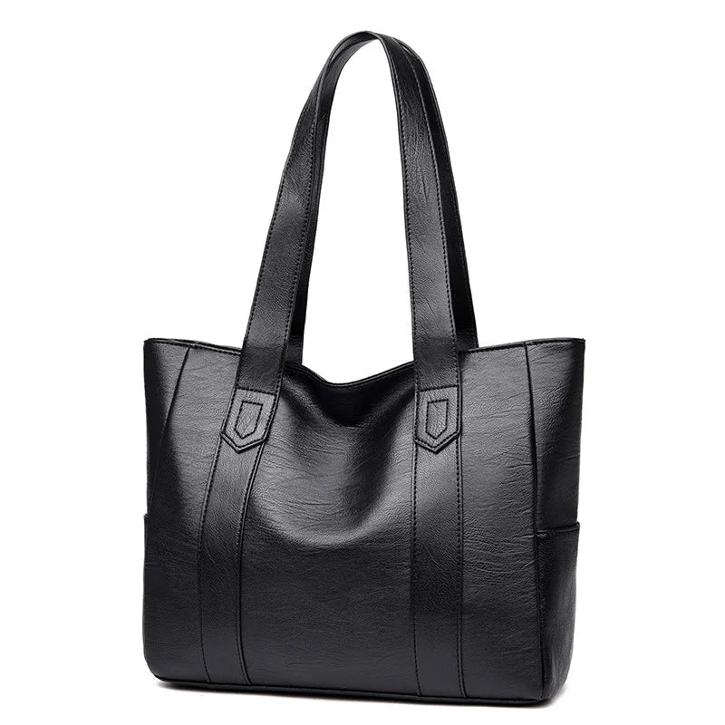 Large Capacity Shoulder Bag PU Leather Leisure Messenger Crossbody Daily Bags