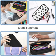 Totoro - Soot Sprites Pattern Pen Box Student School Anime Zipper Pen Bag