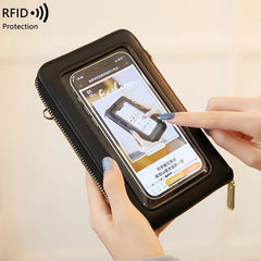 RFID Multi-function Touch Screen Cell Phone Bag Girl Purse