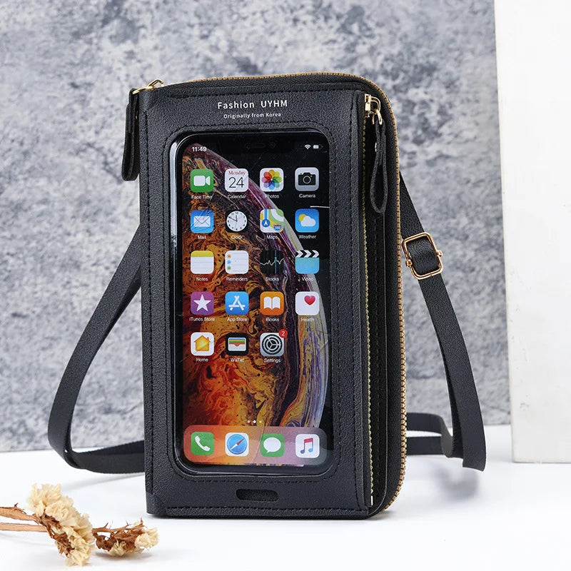 Women's Diagonal Anti-theft Touch Screen Shoulder Bag