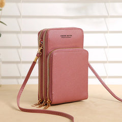 Touch-screen Cell Phone Bag Large-capacity Solid Mini Handbags