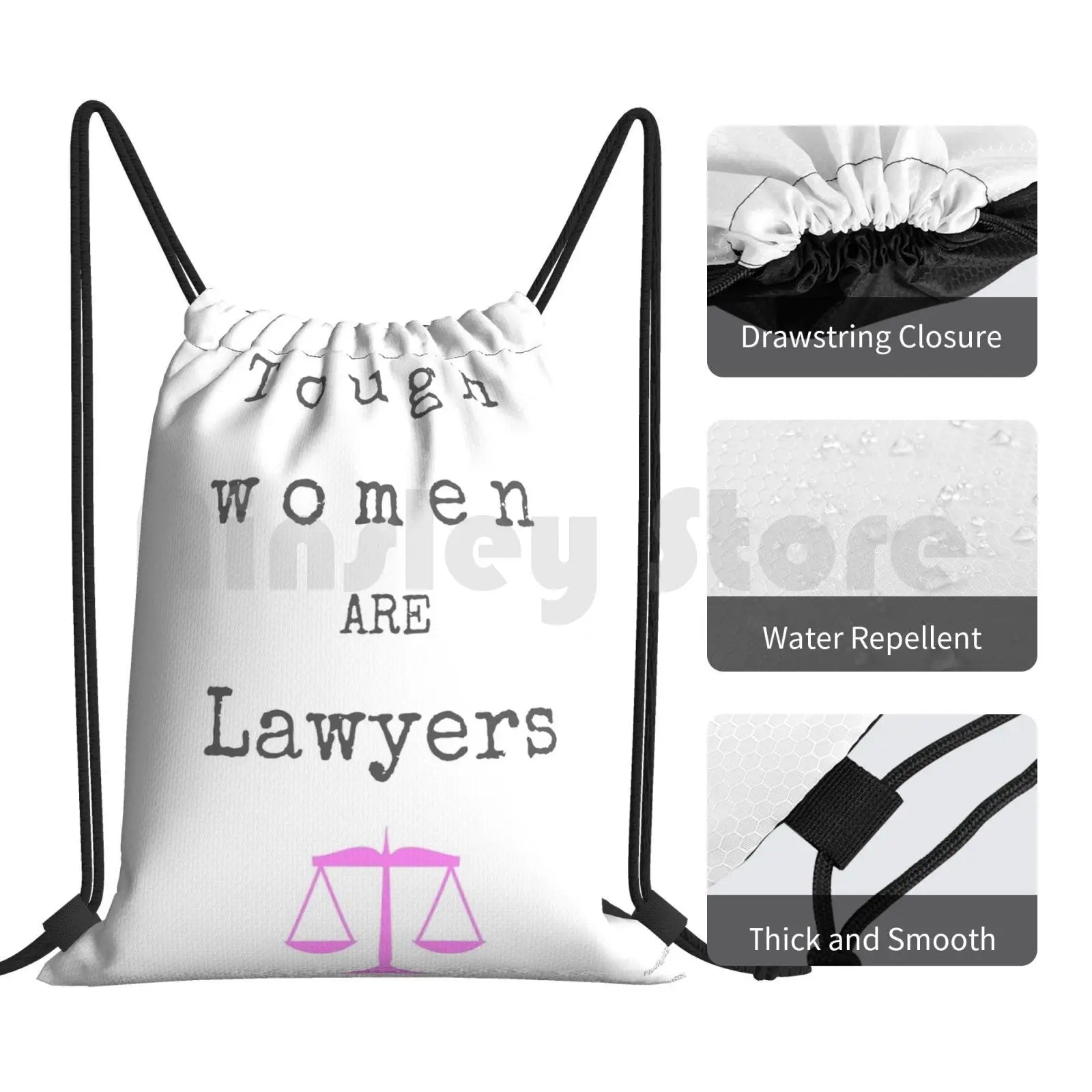 Tough Women Are Lawyers Backpack Drawstring Gym Bag Waterproof