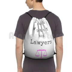 Tough Women Are Lawyers Backpack Drawstring Gym Bag Waterproof