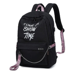 Luminous Waterproof Women Backpack for Girls School Bag