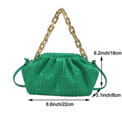 Towel Fabric Cloud Bag with Acrylic Chains
