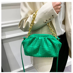 Towel Fabric Cloud Bag with Acrylic Chains